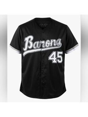 Michael Jordan Birmingham Barons Black Baseball Jersey #45 / White Sox / NEW